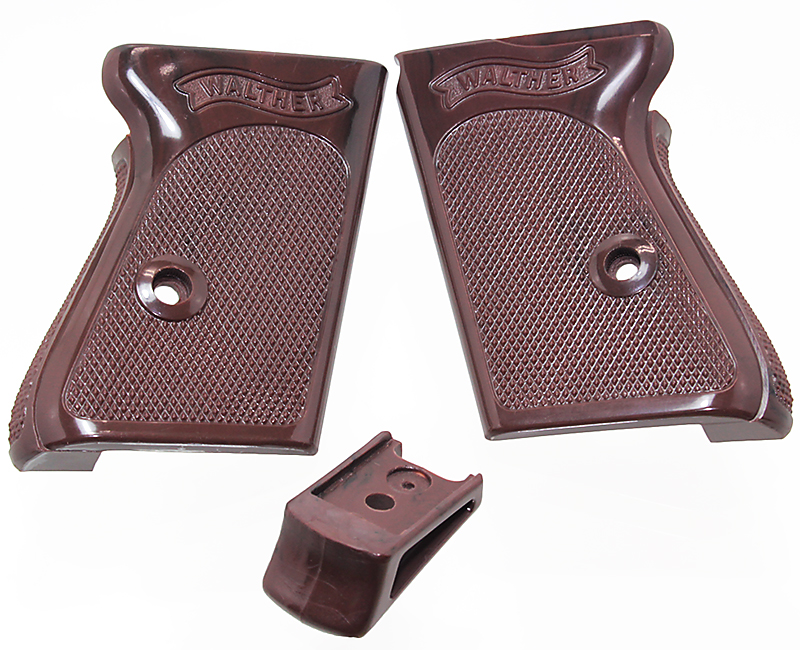 BWC WALTHER PPK レプリカグリップ 赤茶系フルセット