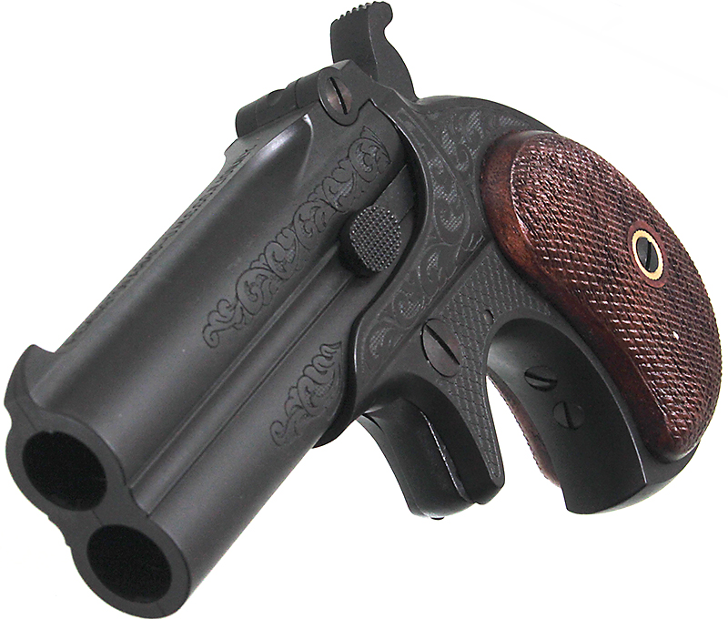DOUBLE BARREL DERRINGER FC Engraving Wood Grip