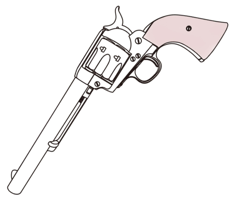 New Colt S.A.A. 1st LATE 7 1/2 ABS 木製グリップ