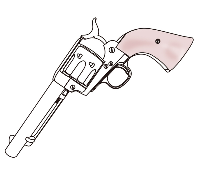 New Colt S.A.A. 1st LATE 5 1/2 ABS 木製グリップ