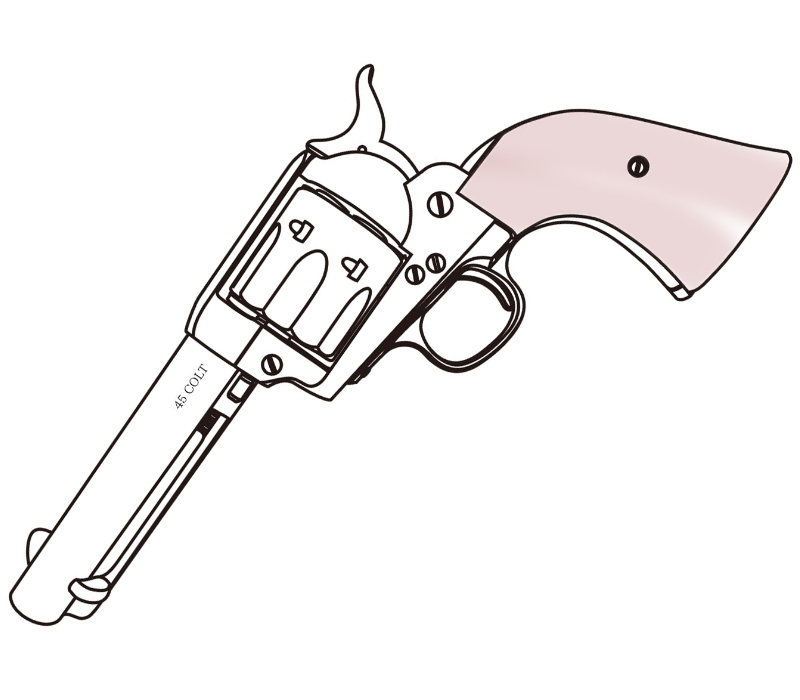 New Colt S.A.A. 1st LATE 4 4/3 ABS 木製グリップ