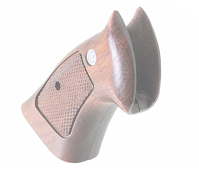 S&W M586/686用 ハーフチェッカー木製グリップ