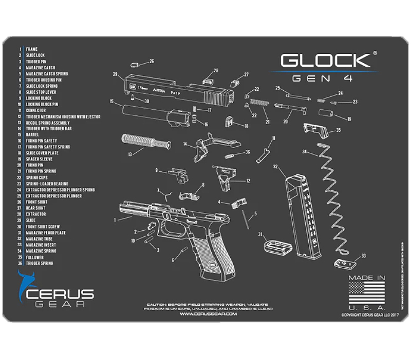 CERUS GEAR HANDGUN MAT GLOCK gen.4