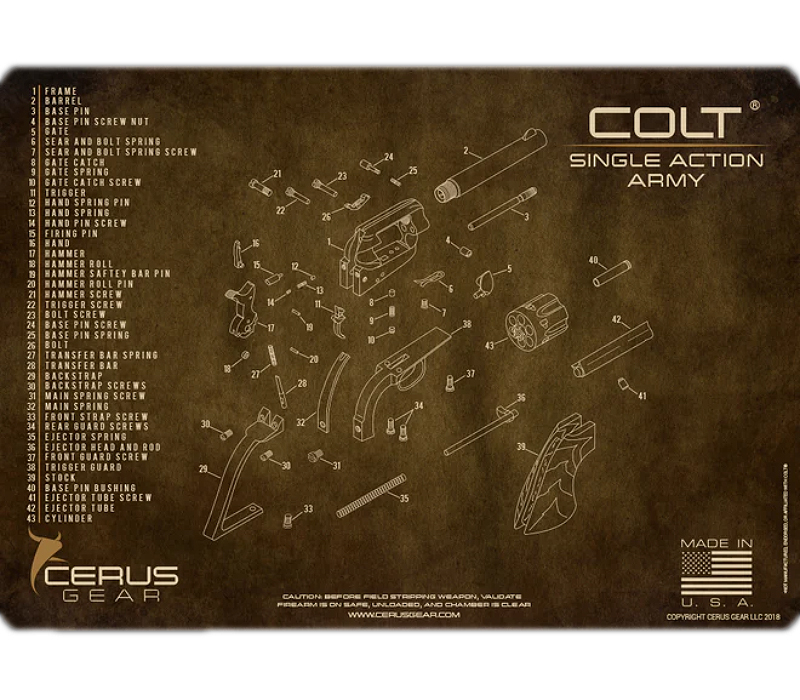 CERUS GEAR HANDGUN MAT Colt S.A.A. Brown