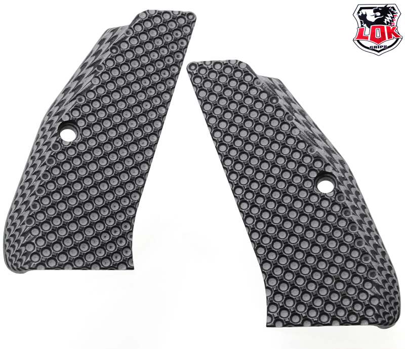 LOK GRIPS Cz75 BOGIES Thin  Gr/BK
