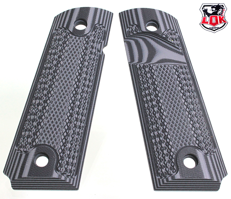 LOK GRIPS 1911Classics Extreme Mg Release Gr/BK