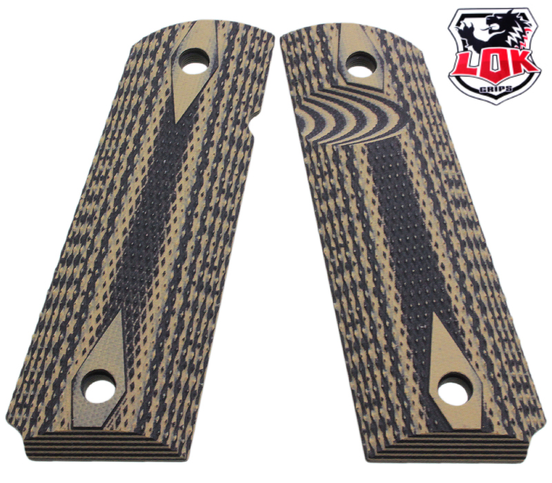 LOK GRIPS 1911 DOUBLE DIAMOND BR/BK