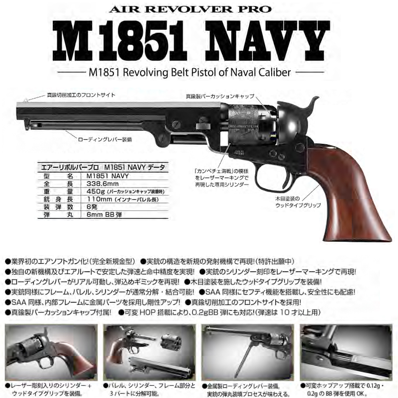 エアーリボルバーPRO　M1851 NAVY